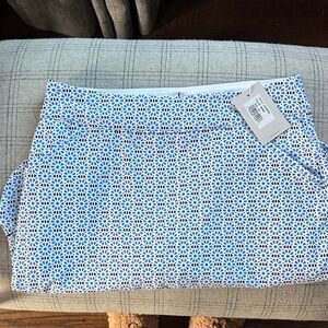 Peter Millar Blue and White Geometric Skirt